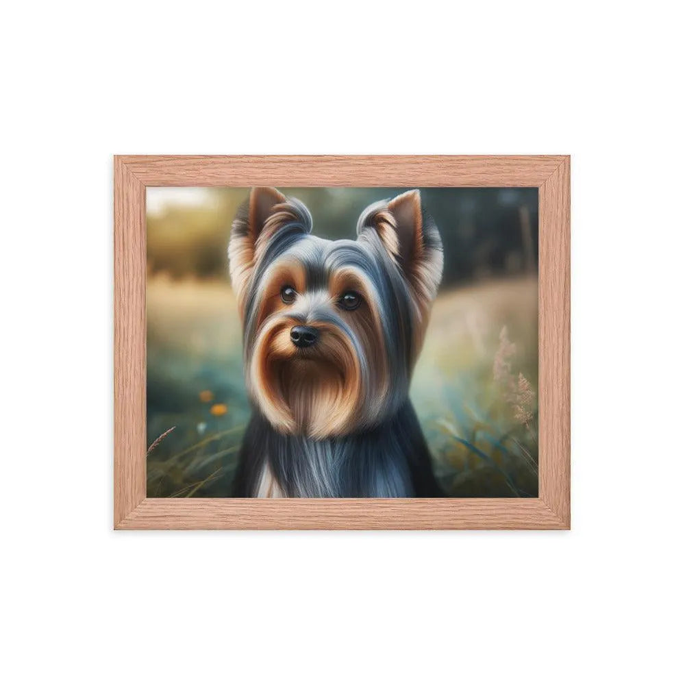 Detailed Australian Silky Terrier Natural Landscape Framed Poster - Oh Posters