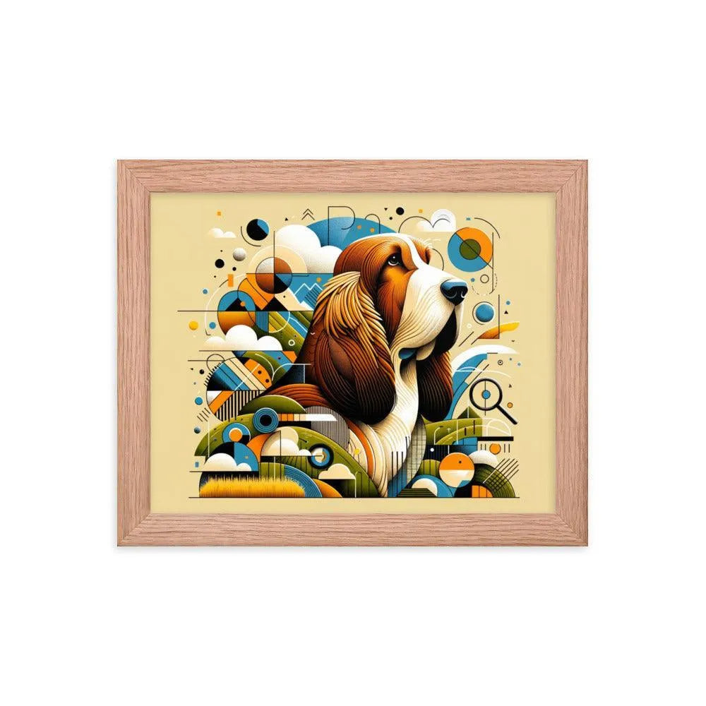 Creative Fusion Basset Griffon Vendeen Unique Art Framed Poster - Oh Posters