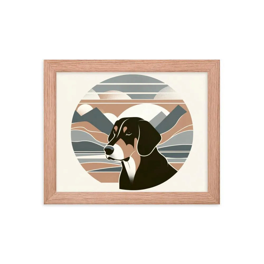 Simplicity Modern Bavarian Mountain Hound Art Framed Poster - Oh Posters