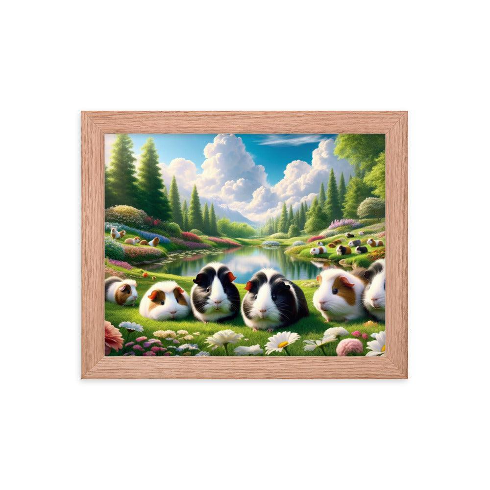 Guinea Pig Paradise Frolicking in Nature Photo Framed Poster - Oh Posters