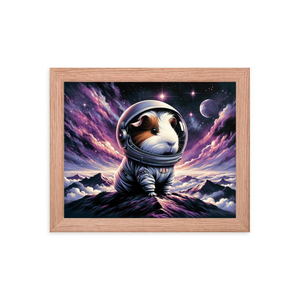 Guinea Pig Astronaut Cosmic Adventure Art Framed Poster - Oh Posters