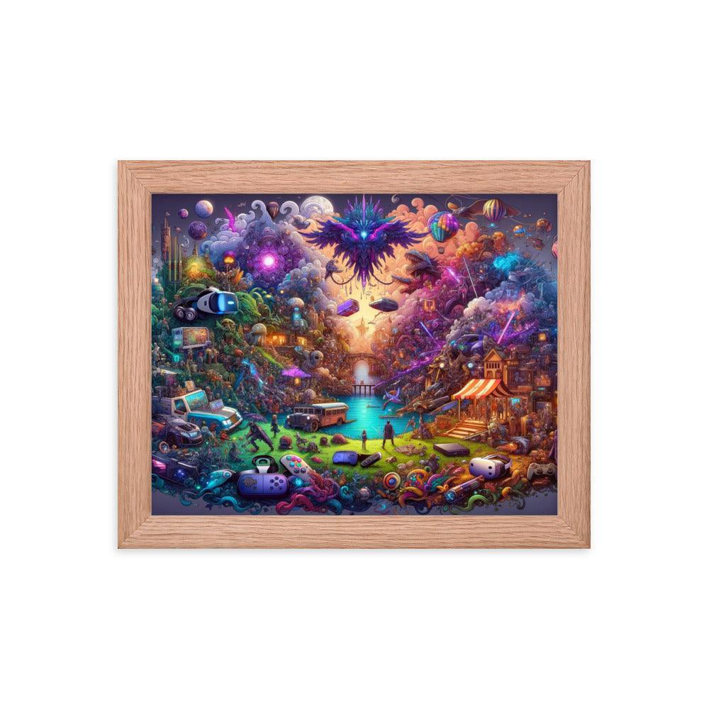 Fantasy Gaming World Epic Adventure Digital Art Framed Poster - Oh Posters