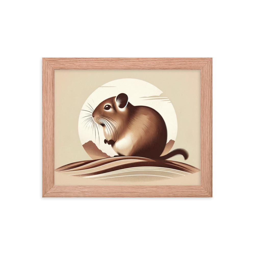 Degu Sand Dunes Simplistic Art Framed Poster - Oh Posters