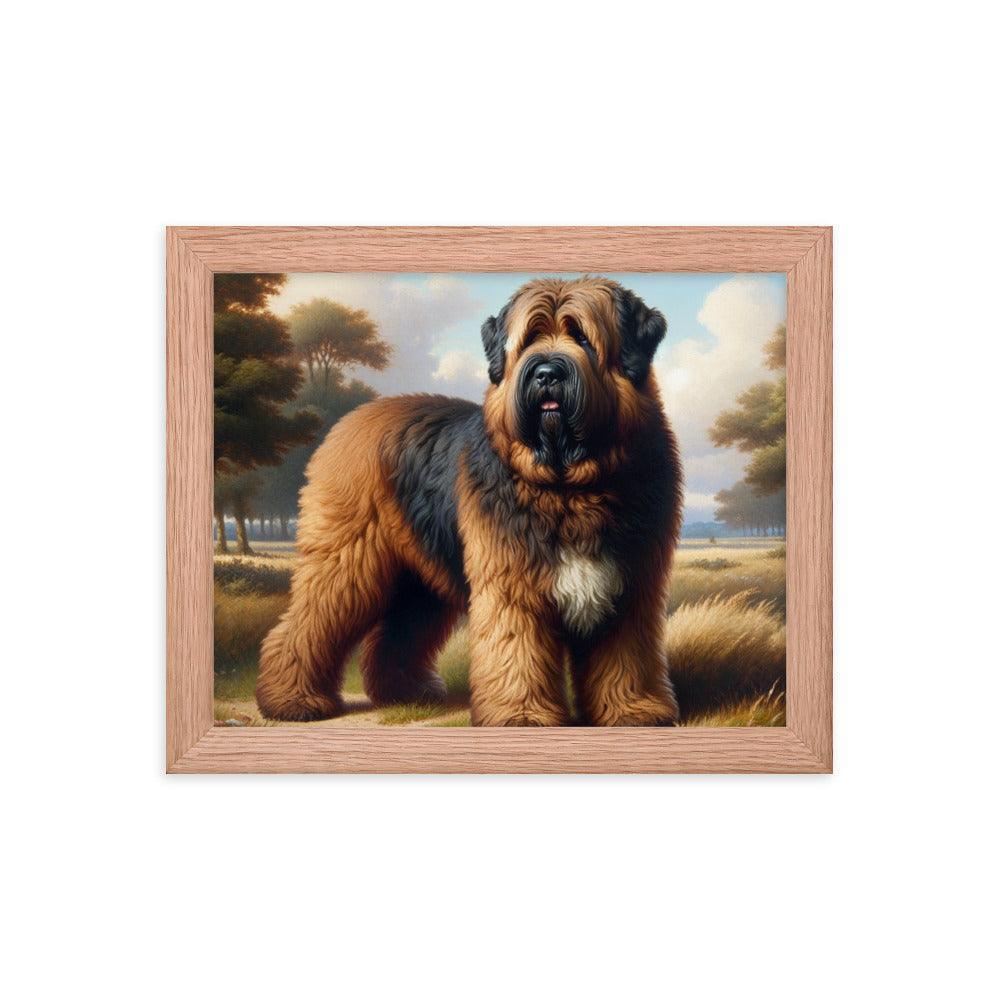 Bouvier Des Flandres Majestic Landscape Painting Framed Poster - Oh Posters