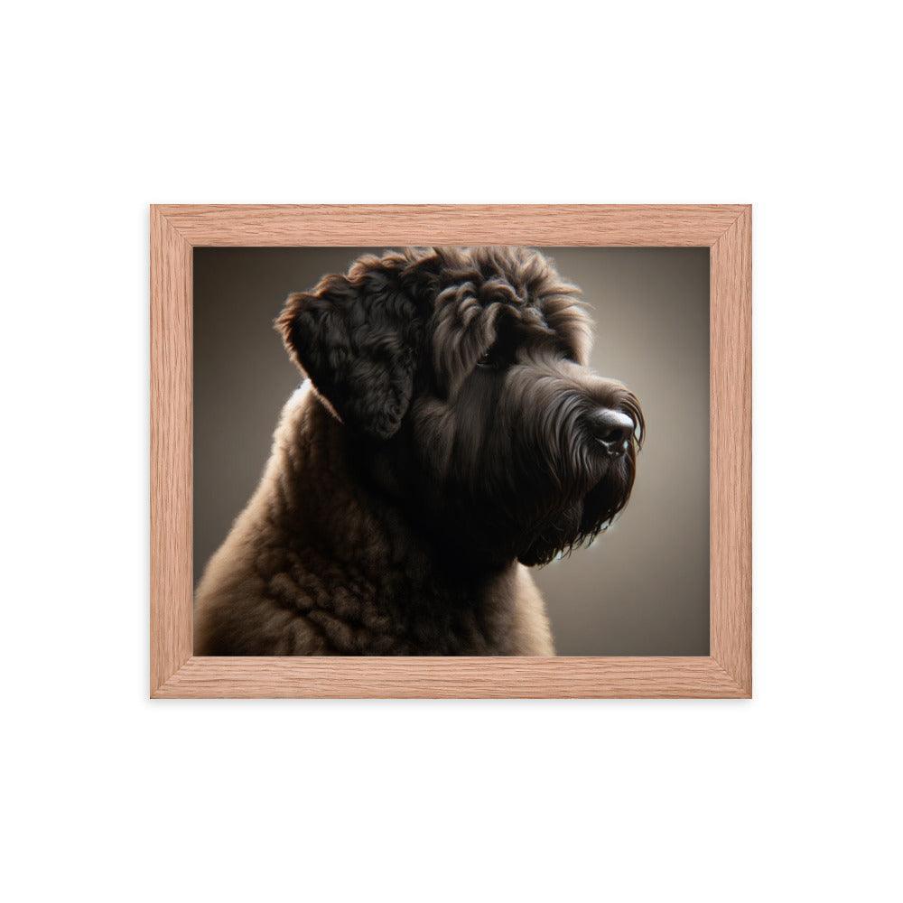 Bouvier Des Flandres Dog Portrait Elegant Framed Poster - Oh Posters