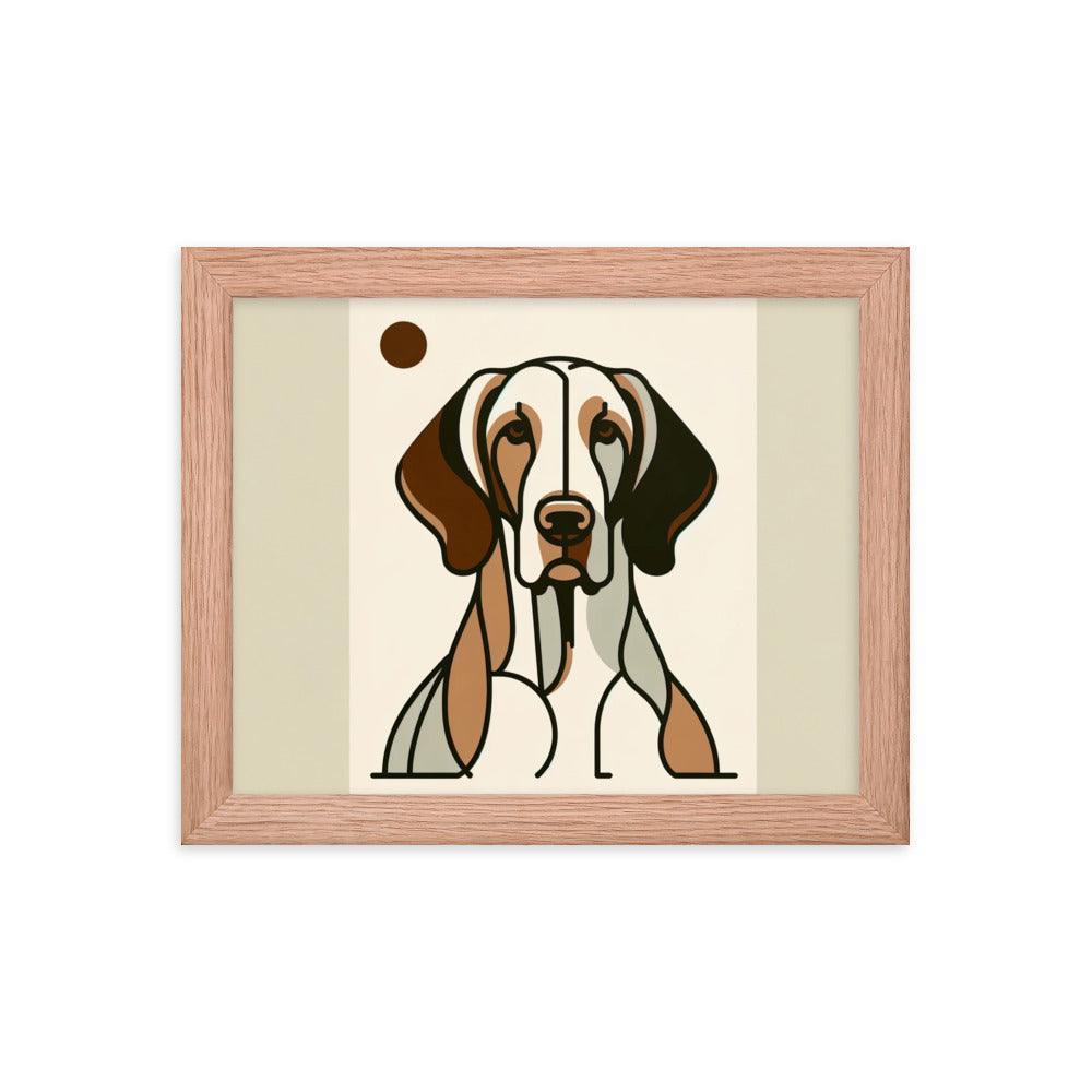 Bracco Italiano Dog Stylized Lines Art Framed Poster - Oh Posters