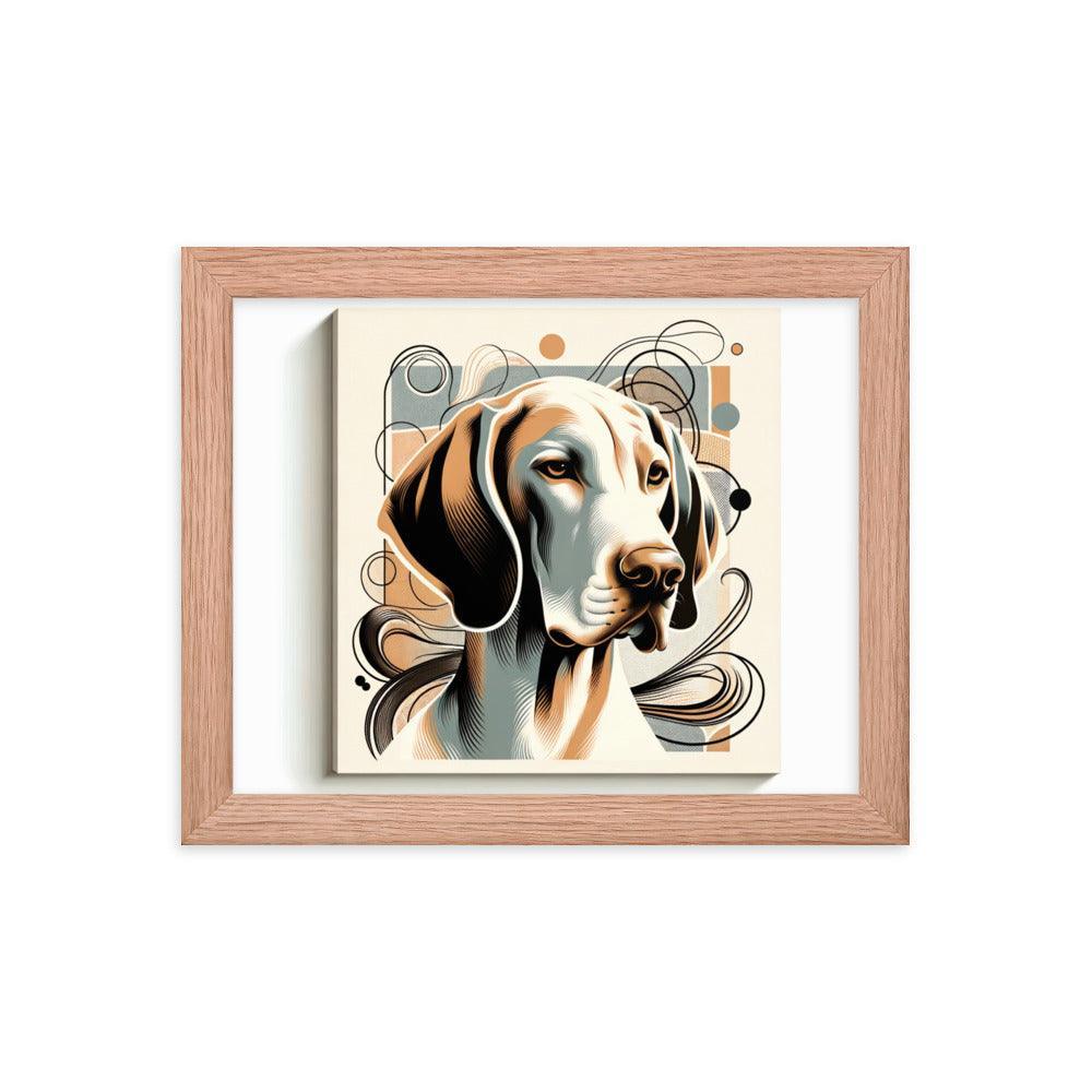 Chic Bracco Italiano Art Deco Inspired Design Framed Poster - Oh Posters