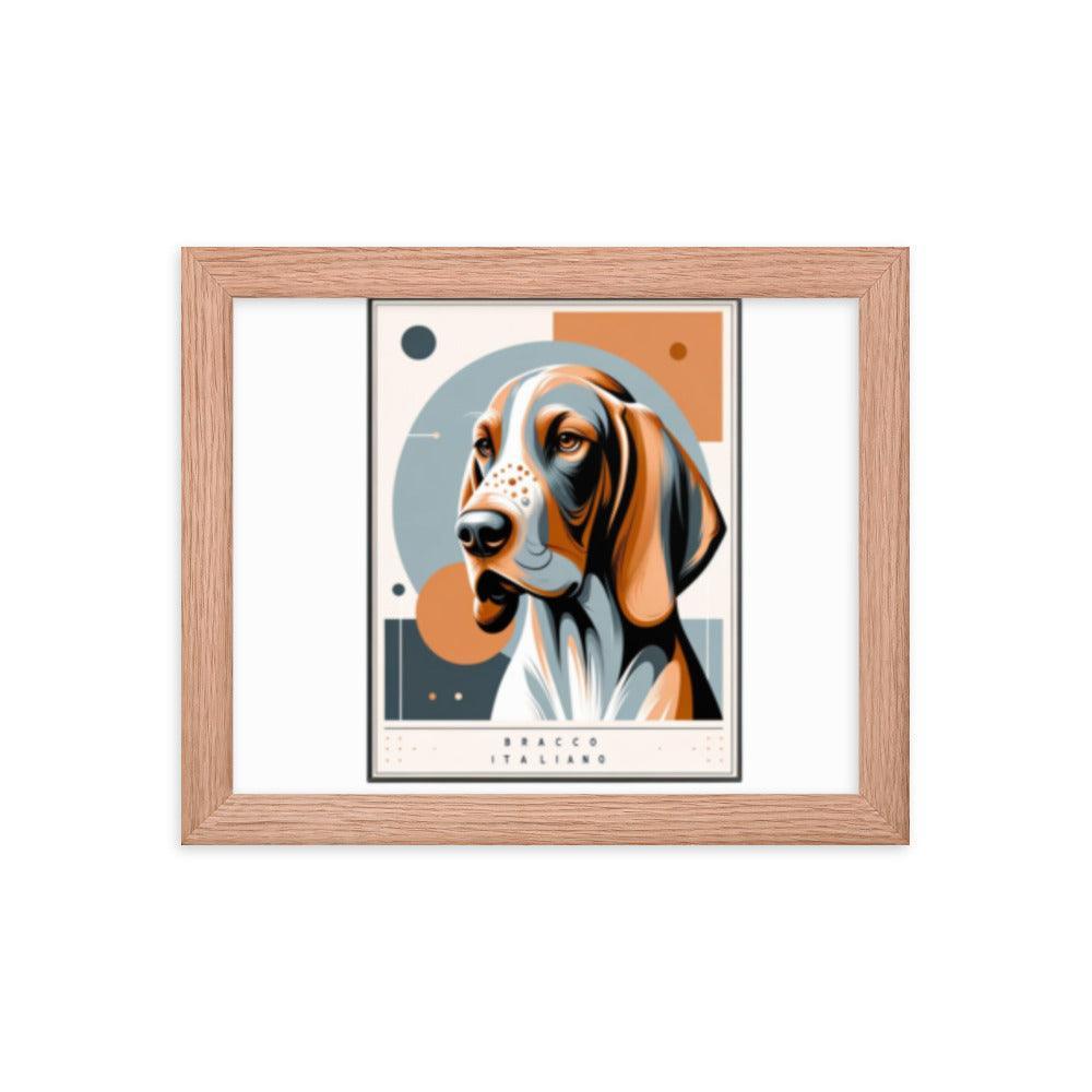 Chic Bracco Italiano Modern Art Framed Poster - Oh Posters