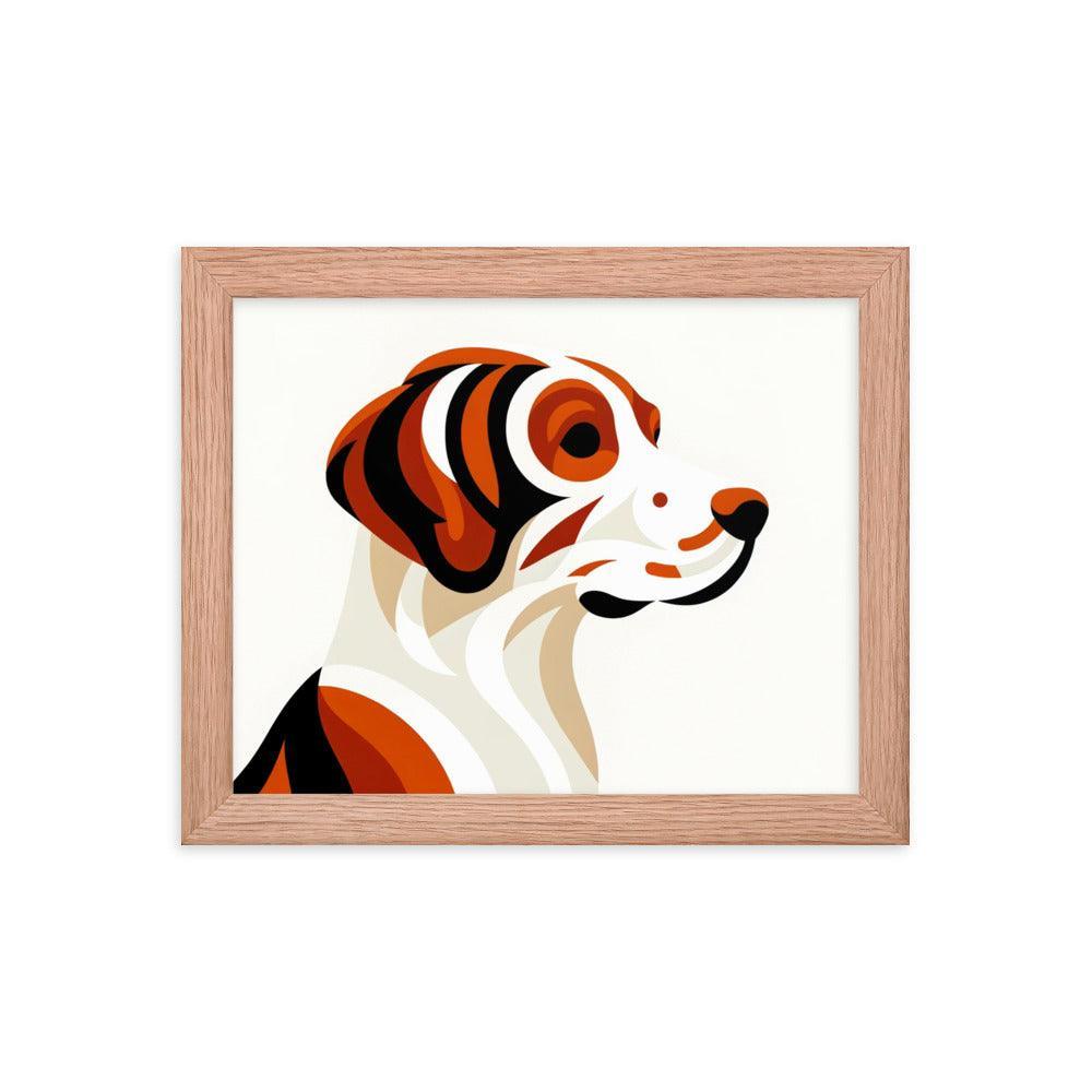 Brittany Spaniel Dog Minimalist Vivid Art Framed Poster - Oh Posters