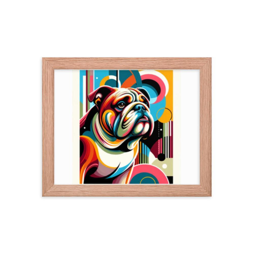 English Bulldog Retro Pop Art Style Framed Poster - Oh Posters