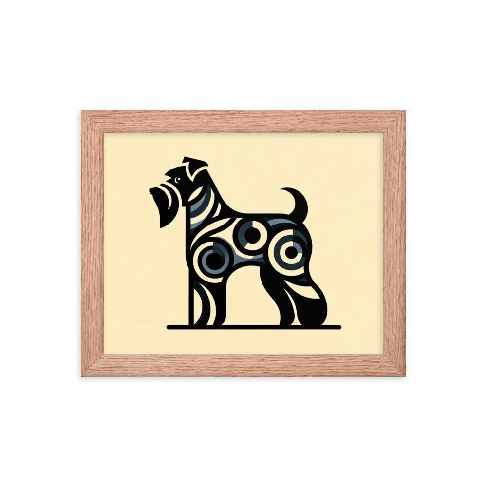 Cesky Terrier Modern Simple Forms and Minimalist Art Framed Poster - Oh Posters