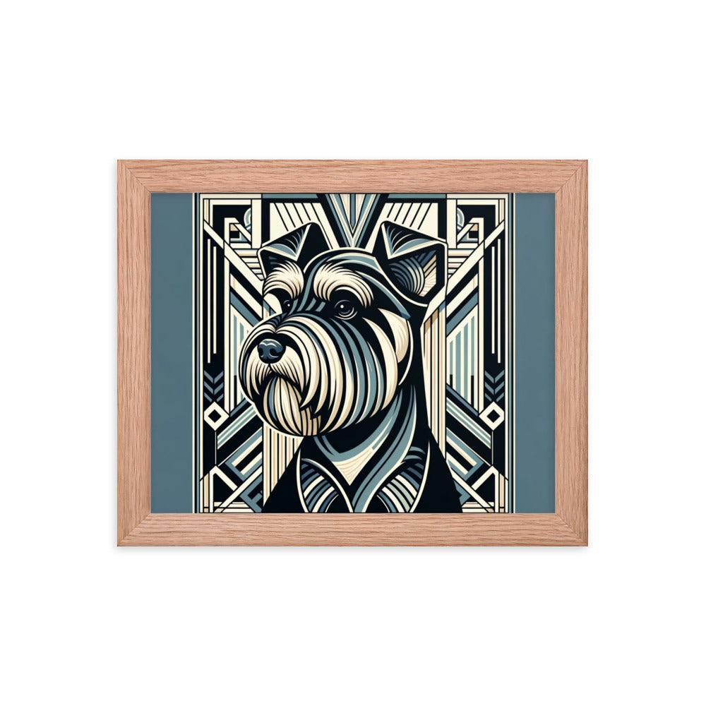 Cesky Terrier Art Deco Style Framed Poster - Oh Posters