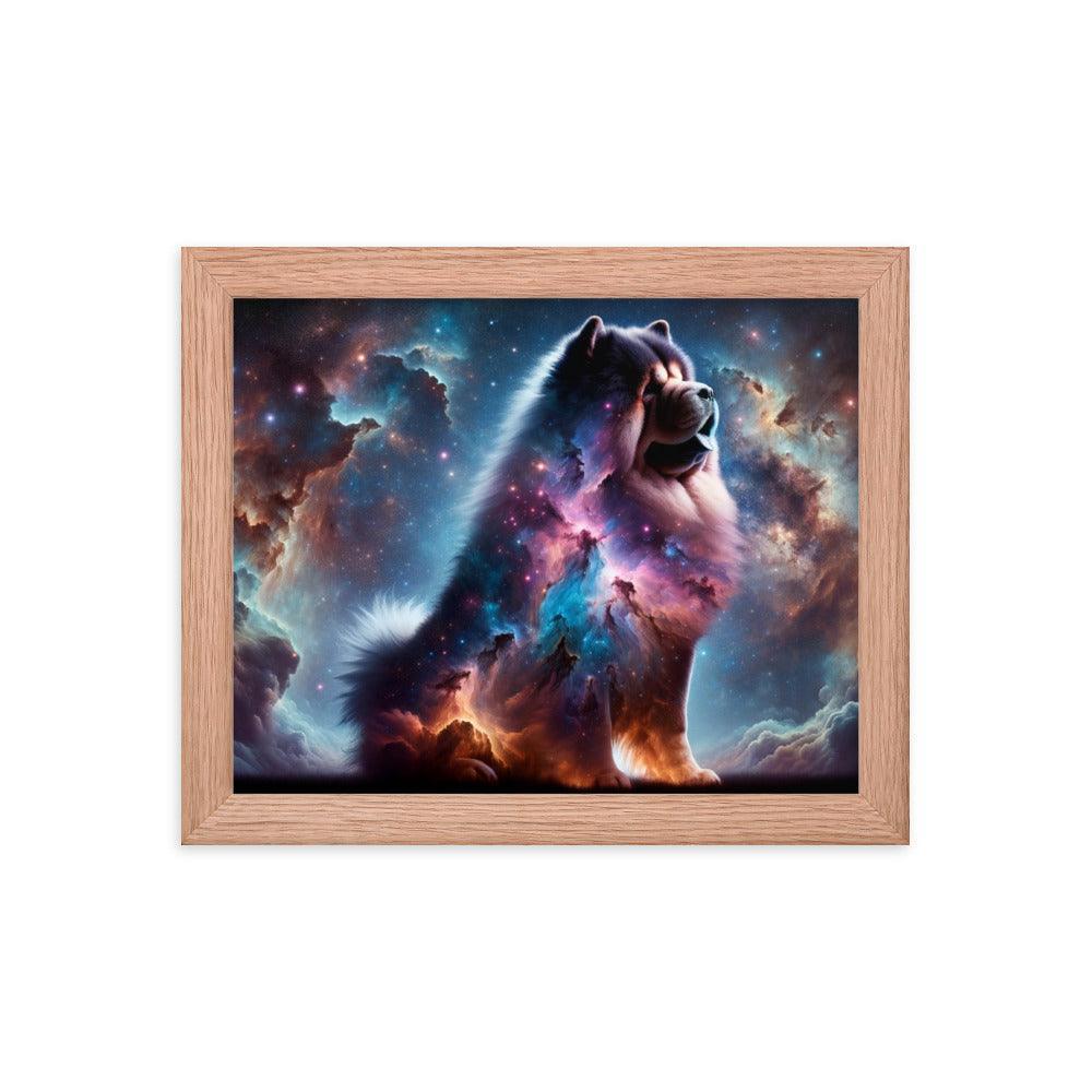 Chow Chow Cosmic Art Ethereal Stars and Nebulae Integration Framed Poster - Oh Posters