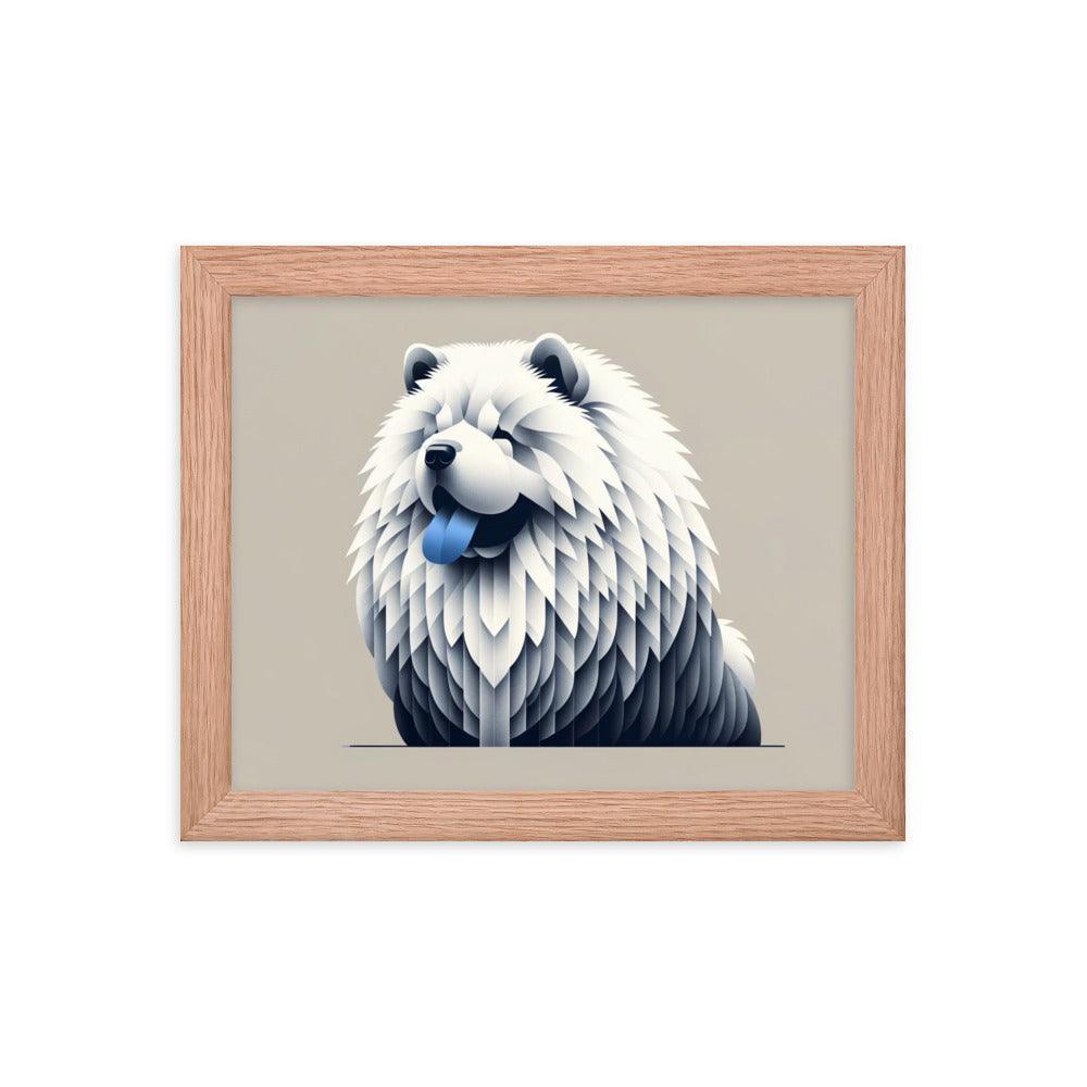 Chow Chow Modern Geometric Art Framed Poster - Oh Posters