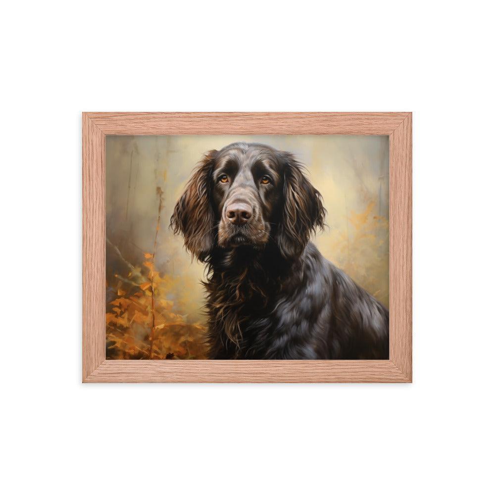 German Longhaired Pointer Majestic Stance Portrait Framed Poster - Oh Posters