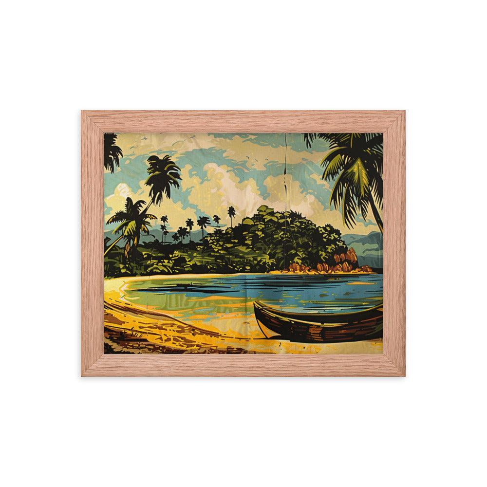 Guinea Tropical Beach Vintage Art Framed Poster - Oh Posters