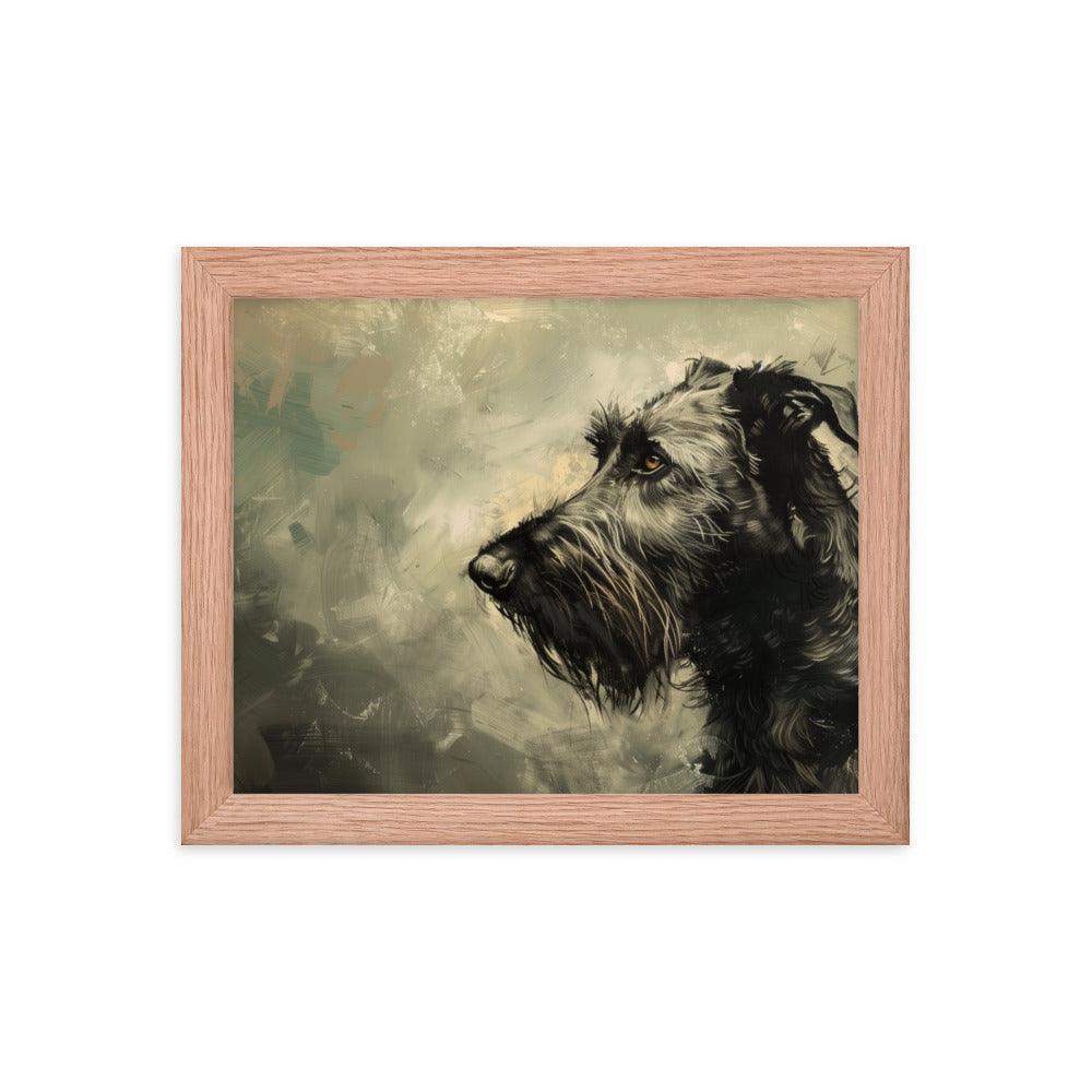 Irish Wolfhound Profile Abstract Art Framed Poster - Oh Posters