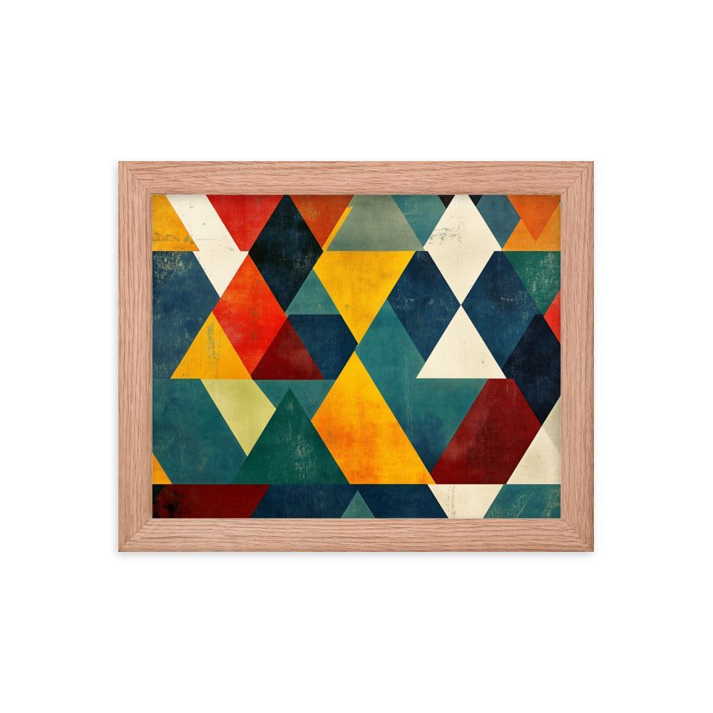 Colorful Geometric Art Pattern for Modern Style Enthusiasts Framed Poster - Oh Posters