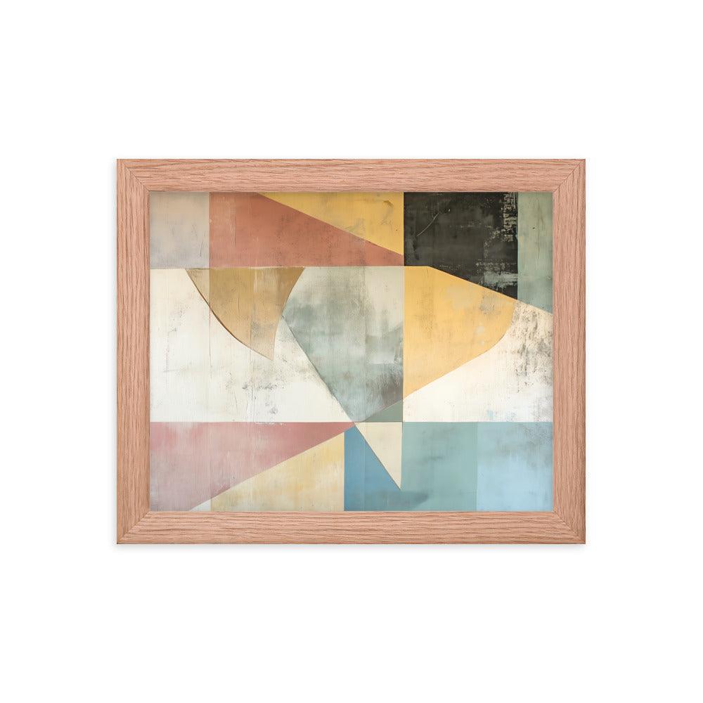 Geometric Art Abstract Shapes and Colors Blend for Modern Aesthetic Framed Poster - Oh Posters