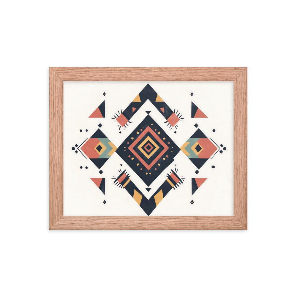 Boho Geometric Tribal Patterns Ideal for Festival Lovers Framed Poster - Oh Posters