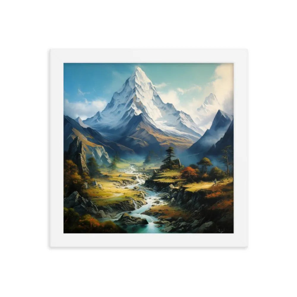 Himalayas Mountain Snow Landmark Framed Poster - Oh Posters