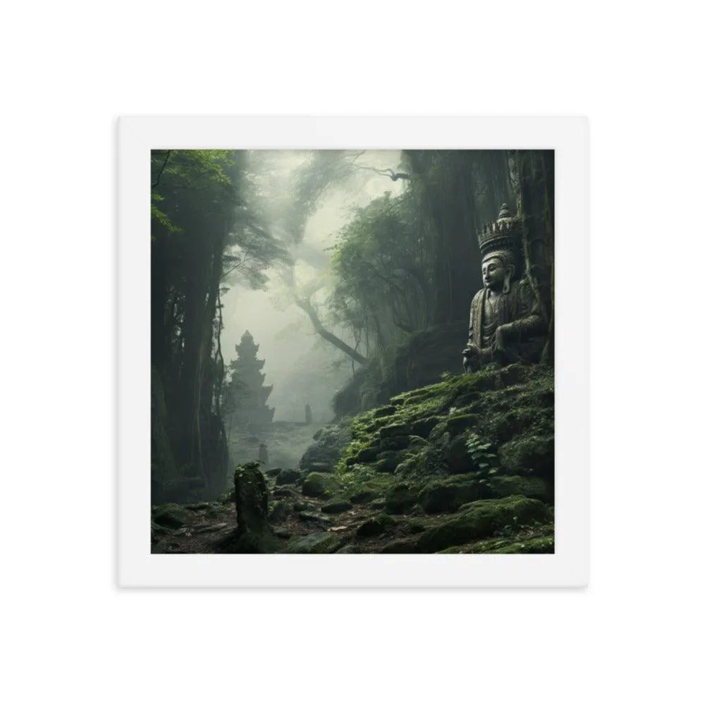 India Zen Forest Buddhism Natural Framed Poster - Oh Posters