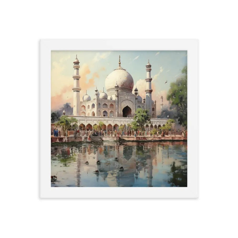 India Mosque Painting Framed Poster - Oh Posters