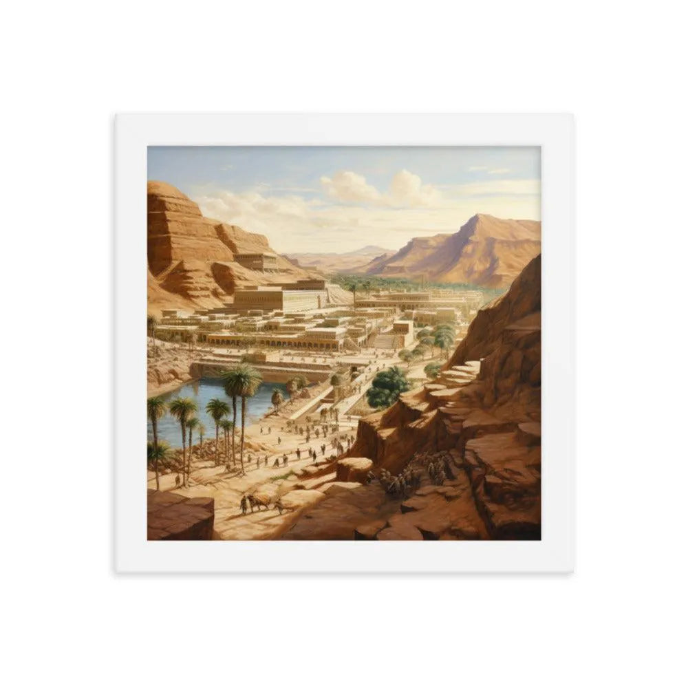 The Valley of the Kings Ancient Egypt Landmark Painting Framed Poster - Oh Posters