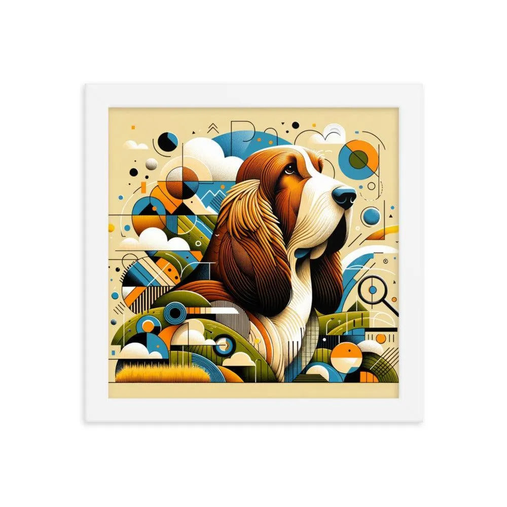 Creative Fusion Basset Griffon Vendeen Unique Art Framed Poster - Oh Posters