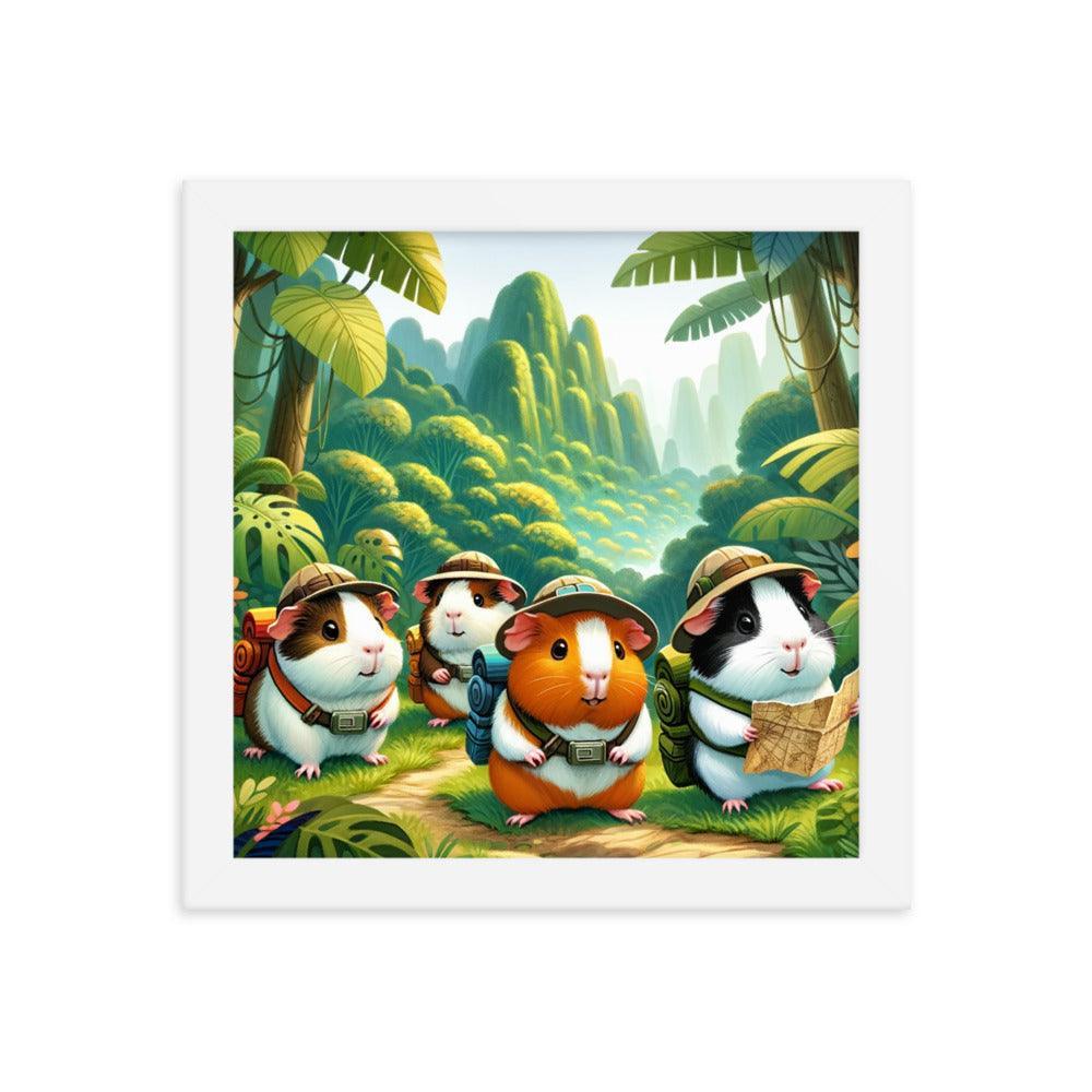 Guinea Pig Adventurers Jungle Exploration Framed Poster - Oh Posters