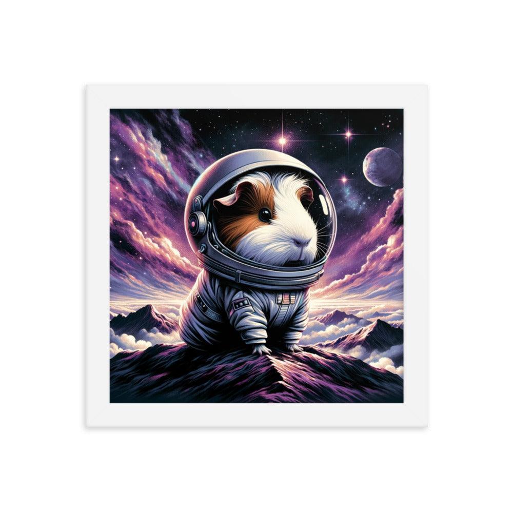 Guinea Pig Astronaut Cosmic Adventure Art Framed Poster - Oh Posters