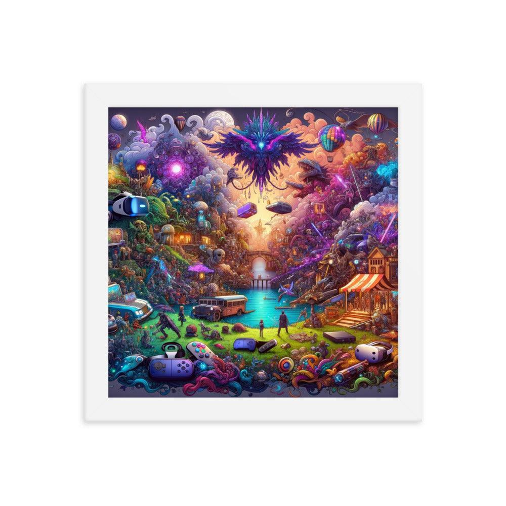 Fantasy Gaming World Epic Adventure Digital Art Framed Poster - Oh Posters