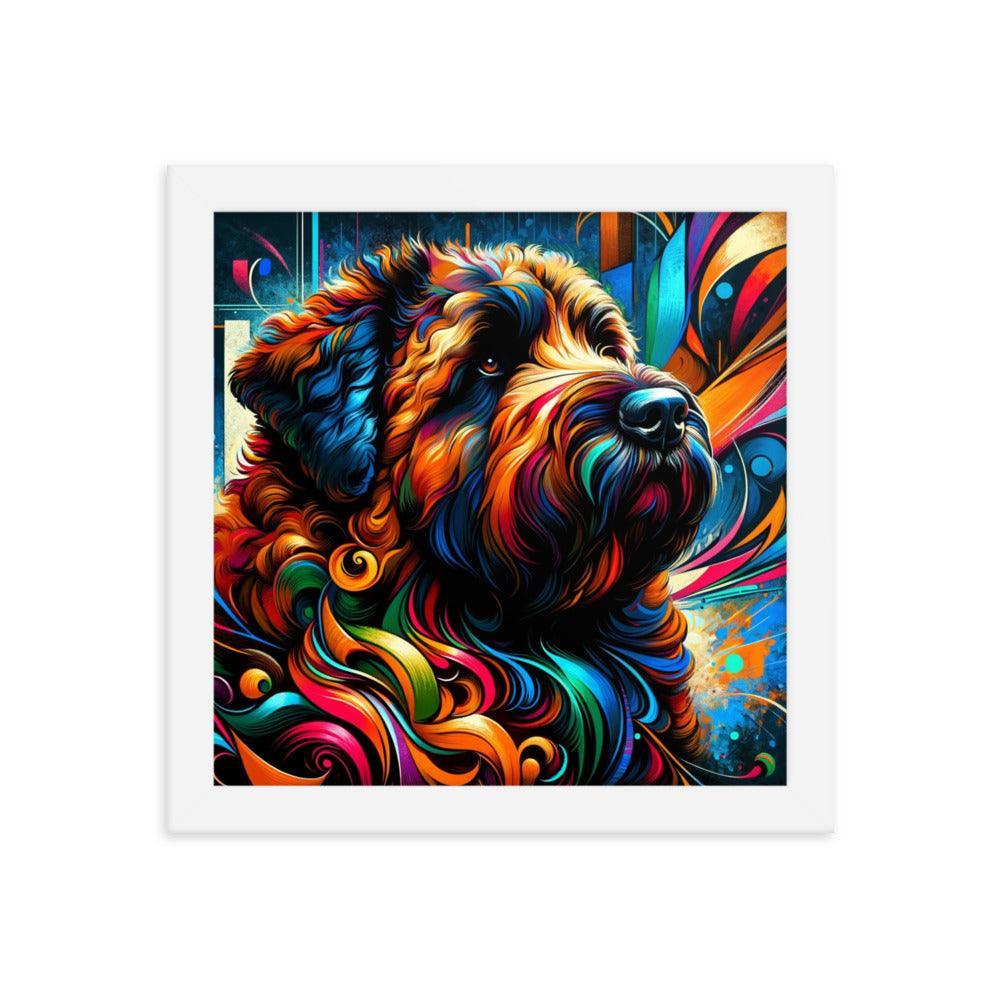 Bouvier des Flandres Vivid Whirlpool Art Framed Poster - Oh Posters