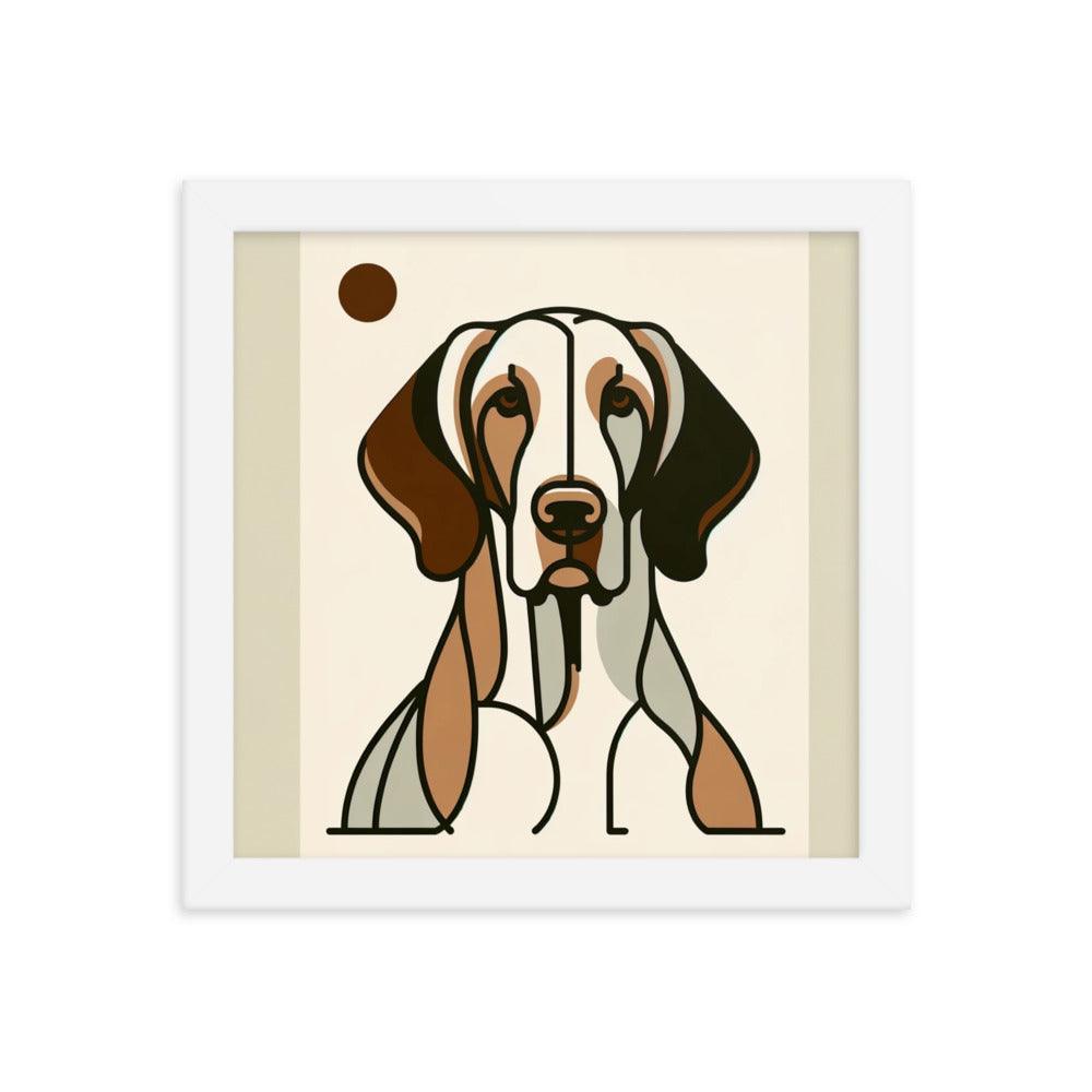 Bracco Italiano Dog Stylized Lines Art Framed Poster - Oh Posters