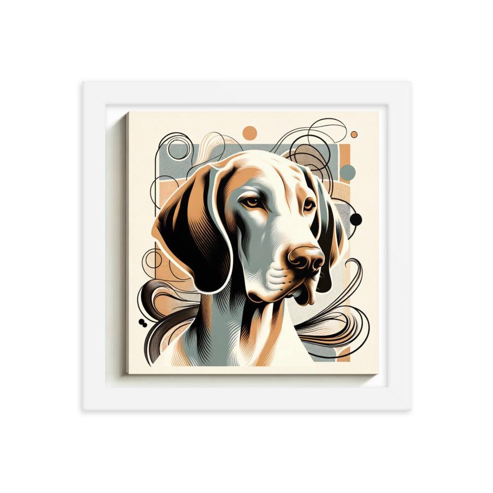 Chic Bracco Italiano Art Deco Inspired Design Framed Poster - Oh Posters