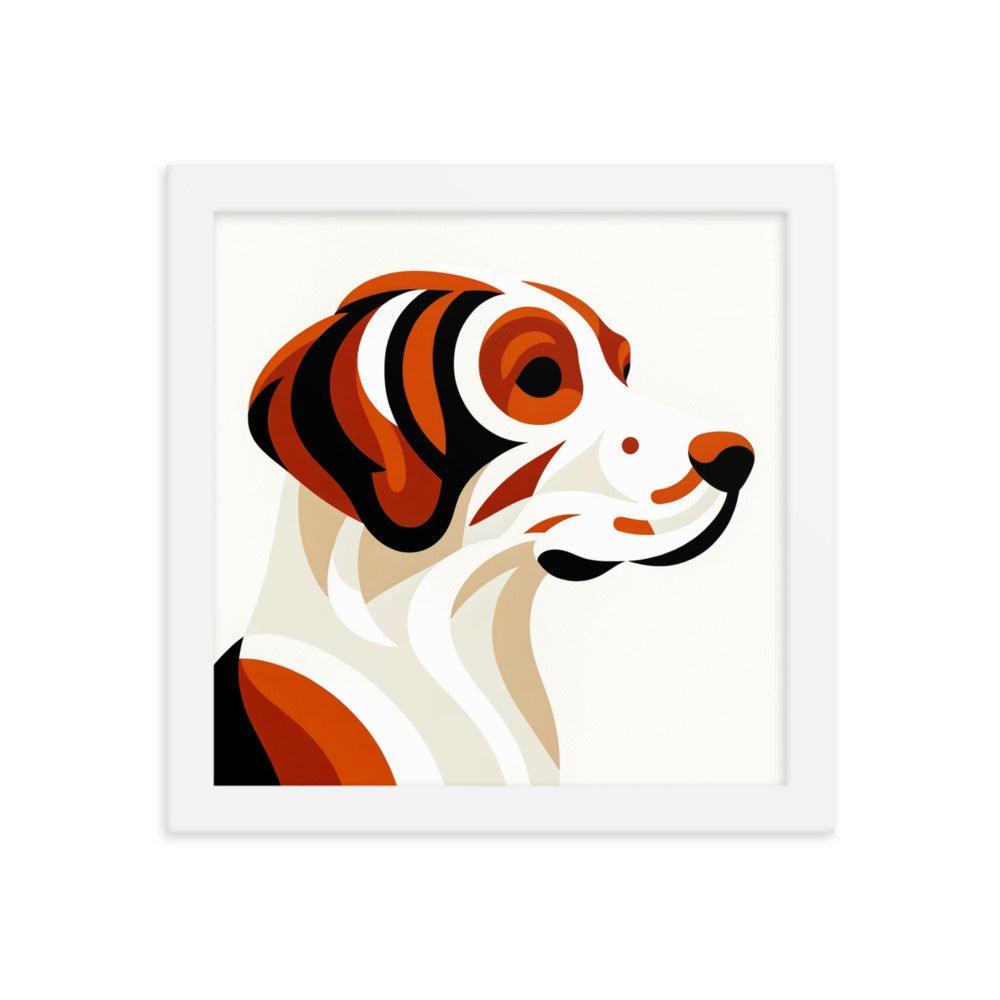 Brittany Spaniel Dog Minimalist Vivid Art Framed Poster - Oh Posters