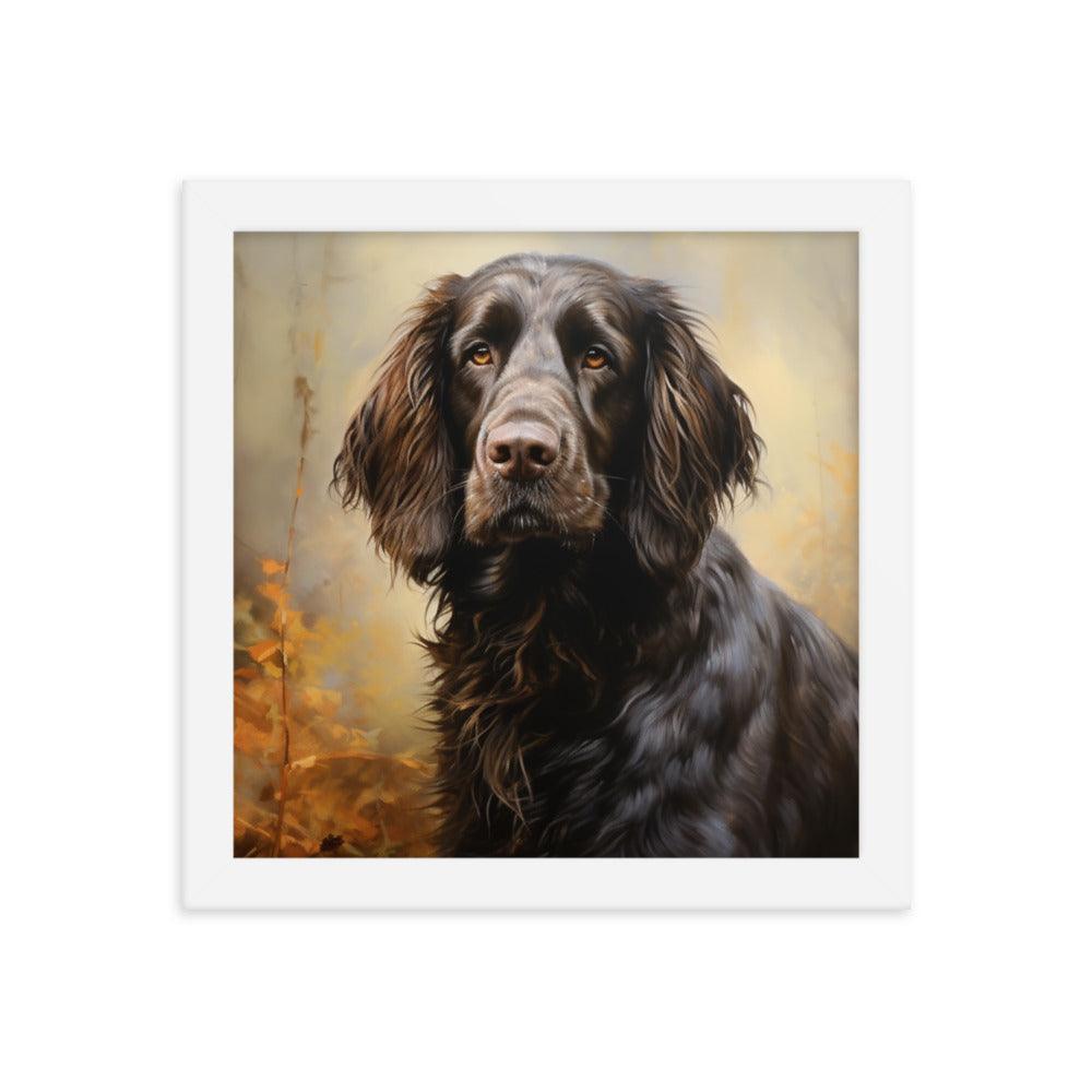 German Longhaired Pointer Majestic Stance Portrait Framed Poster - Oh Posters