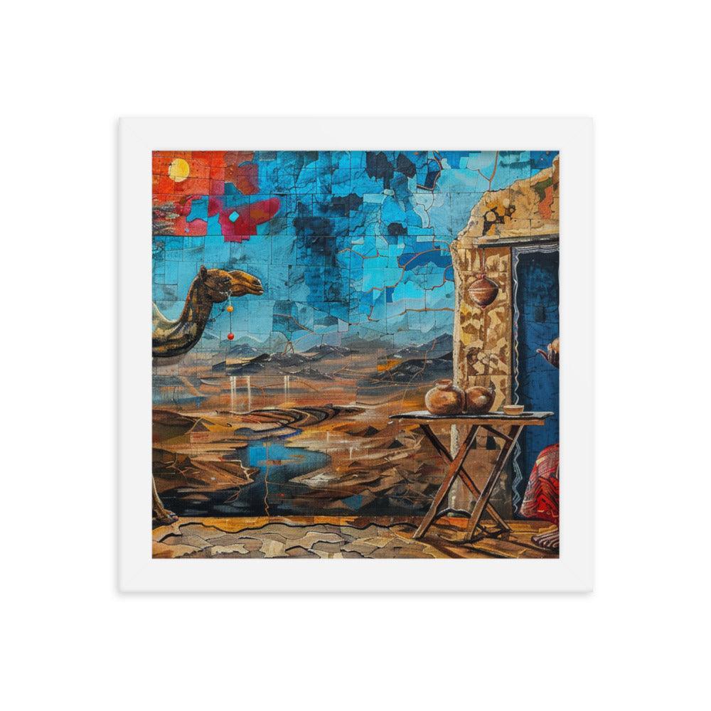 Eritrean Desert Life Colorful Mural Framed Poster - Oh Posters