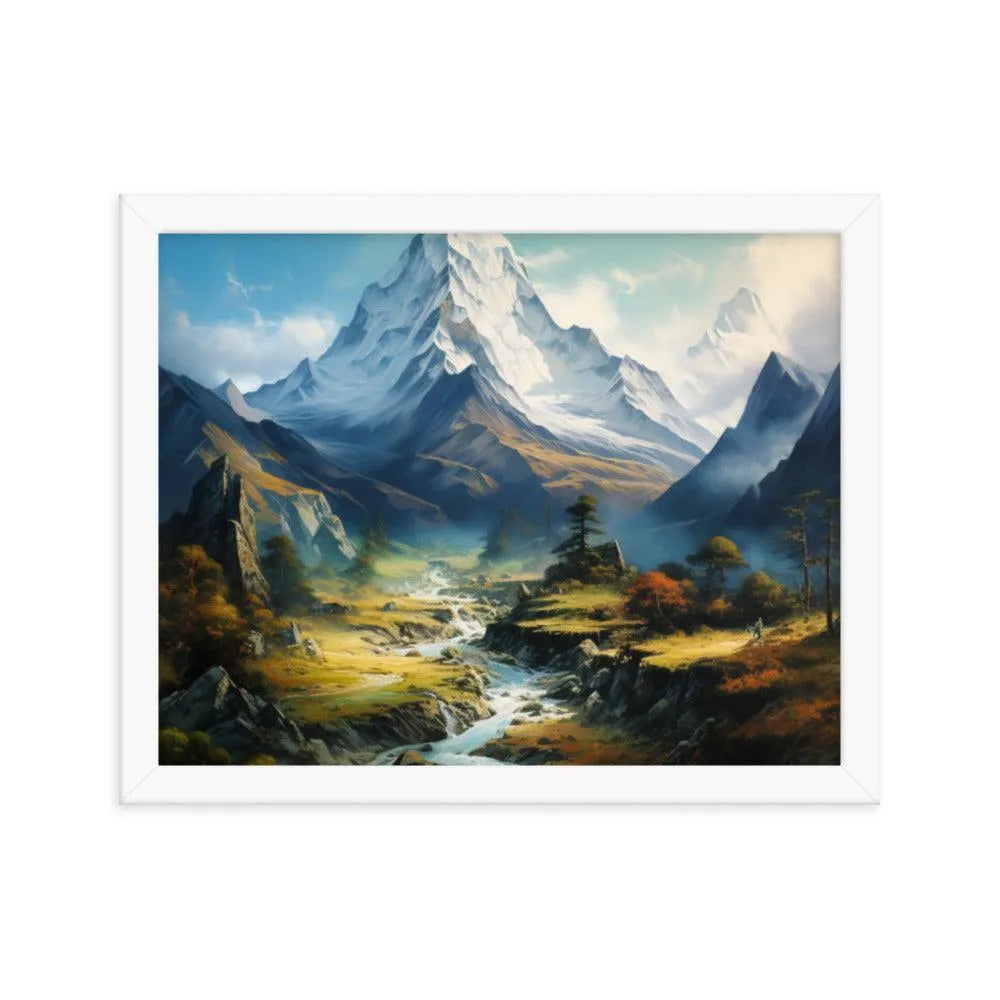 Himalayas Mountain Snow Landmark Framed Poster - Oh Posters