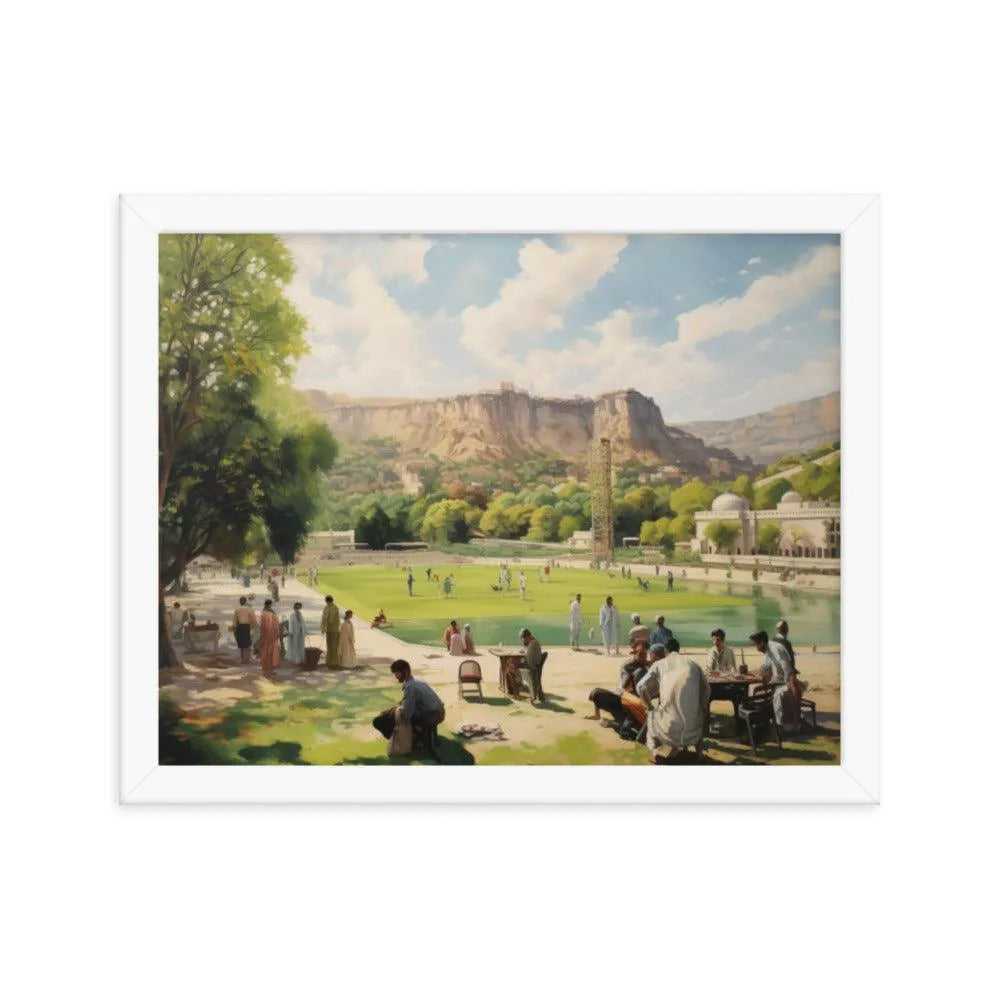 Pakistan Park Cricket-Ground Painting Framed Poster - Oh Posters