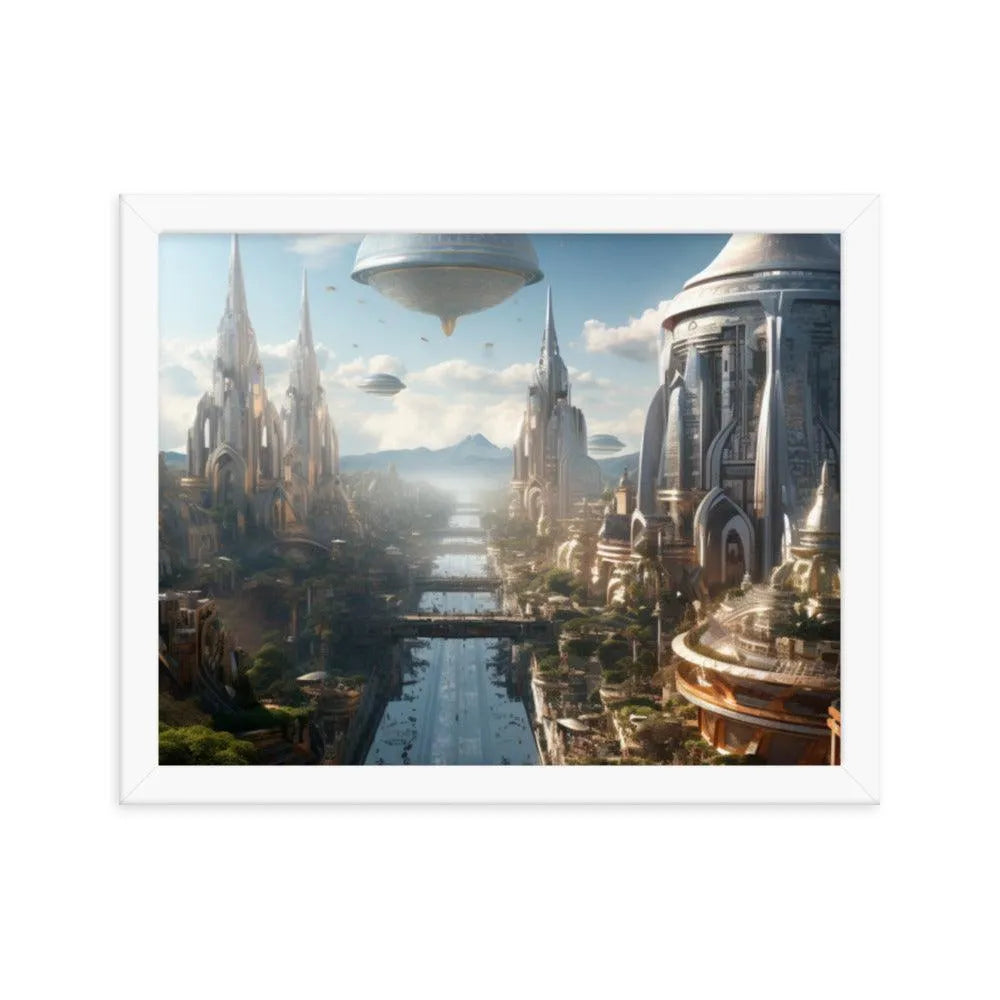 Futuristic Indian Town Framed Poster - Oh Posters