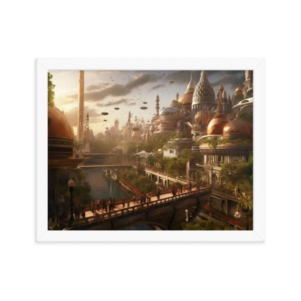 Futuristic Indian City Framed Poster - Oh Posters