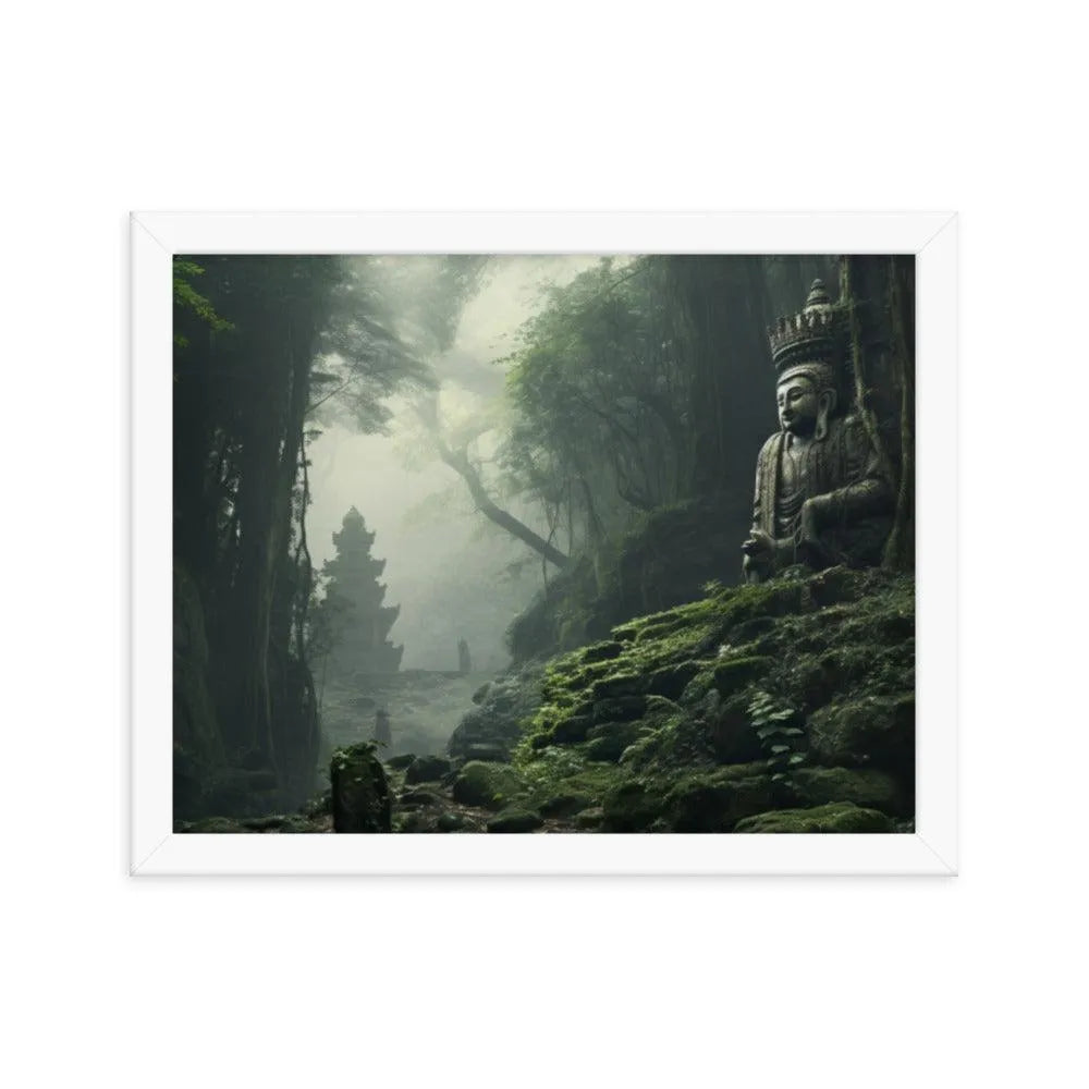 India Zen Forest Buddhism Natural Framed Poster - Oh Posters