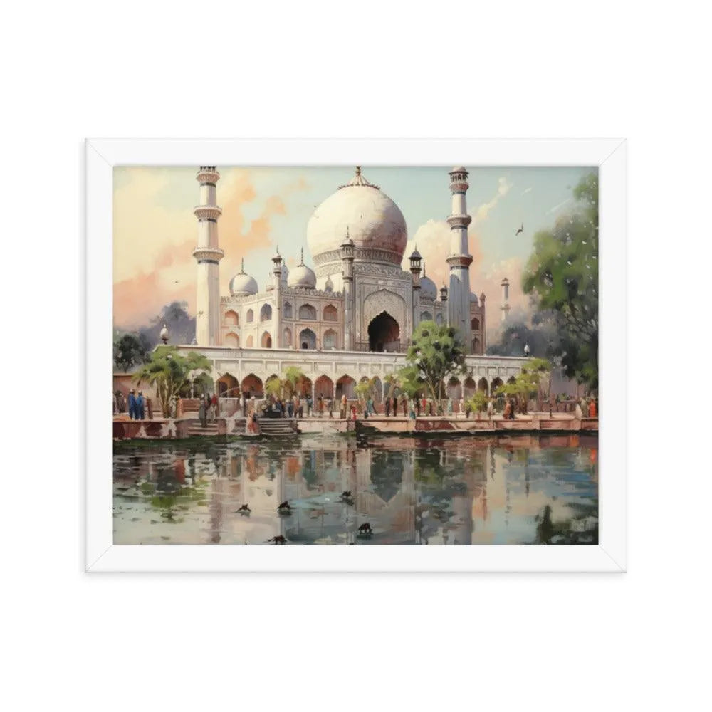 India Mosque Painting Framed Poster - Oh Posters