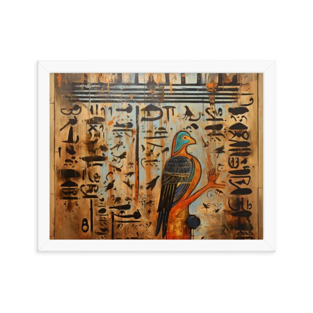 Hieroglyphic Calligraphy Ancient Egypt Framed Poster - Oh Posters