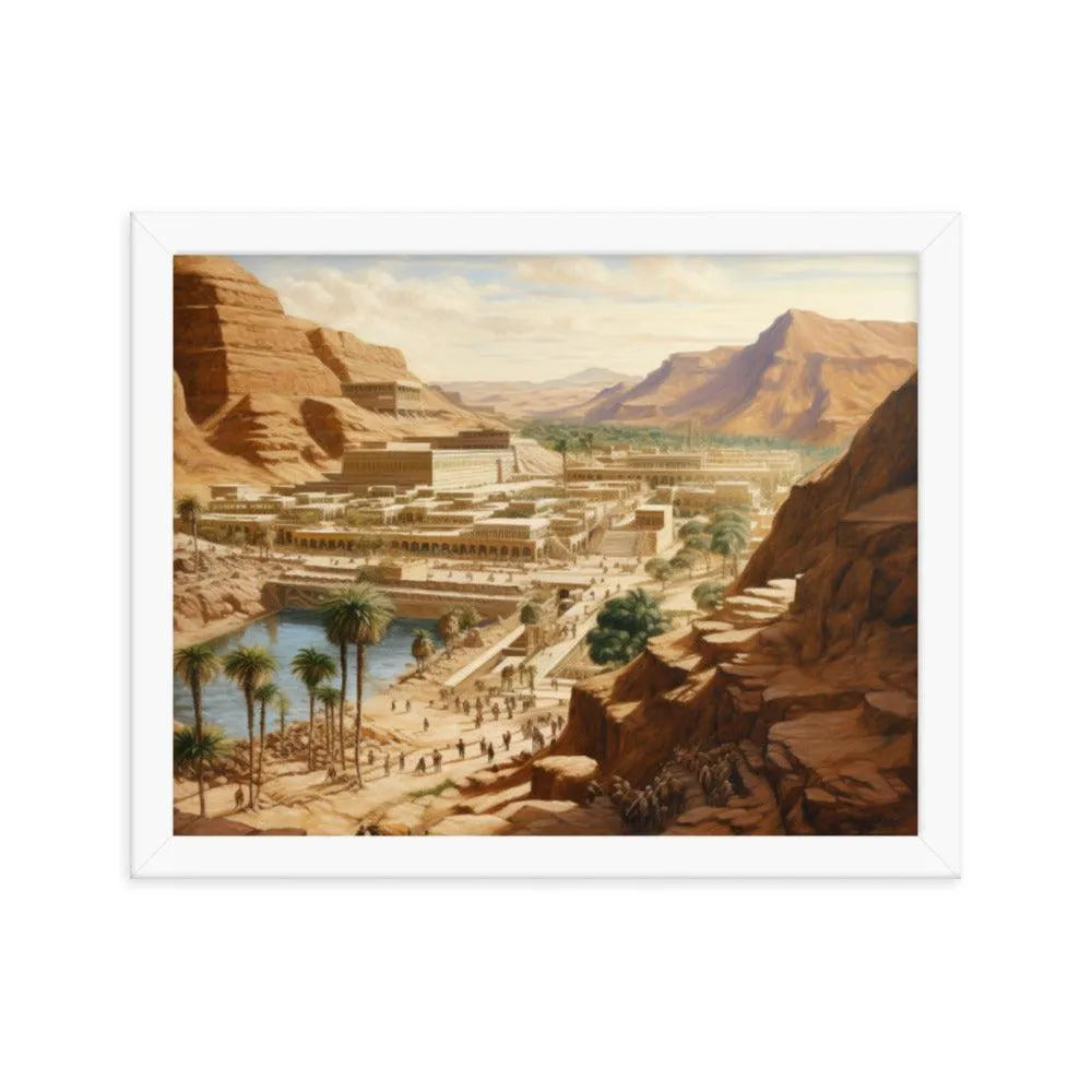 The Valley of the Kings Ancient Egypt Landmark Painting Framed Poster - Oh Posters