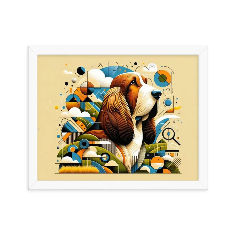 Creative Fusion Basset Griffon Vendeen Unique Art Framed Poster - Oh Posters