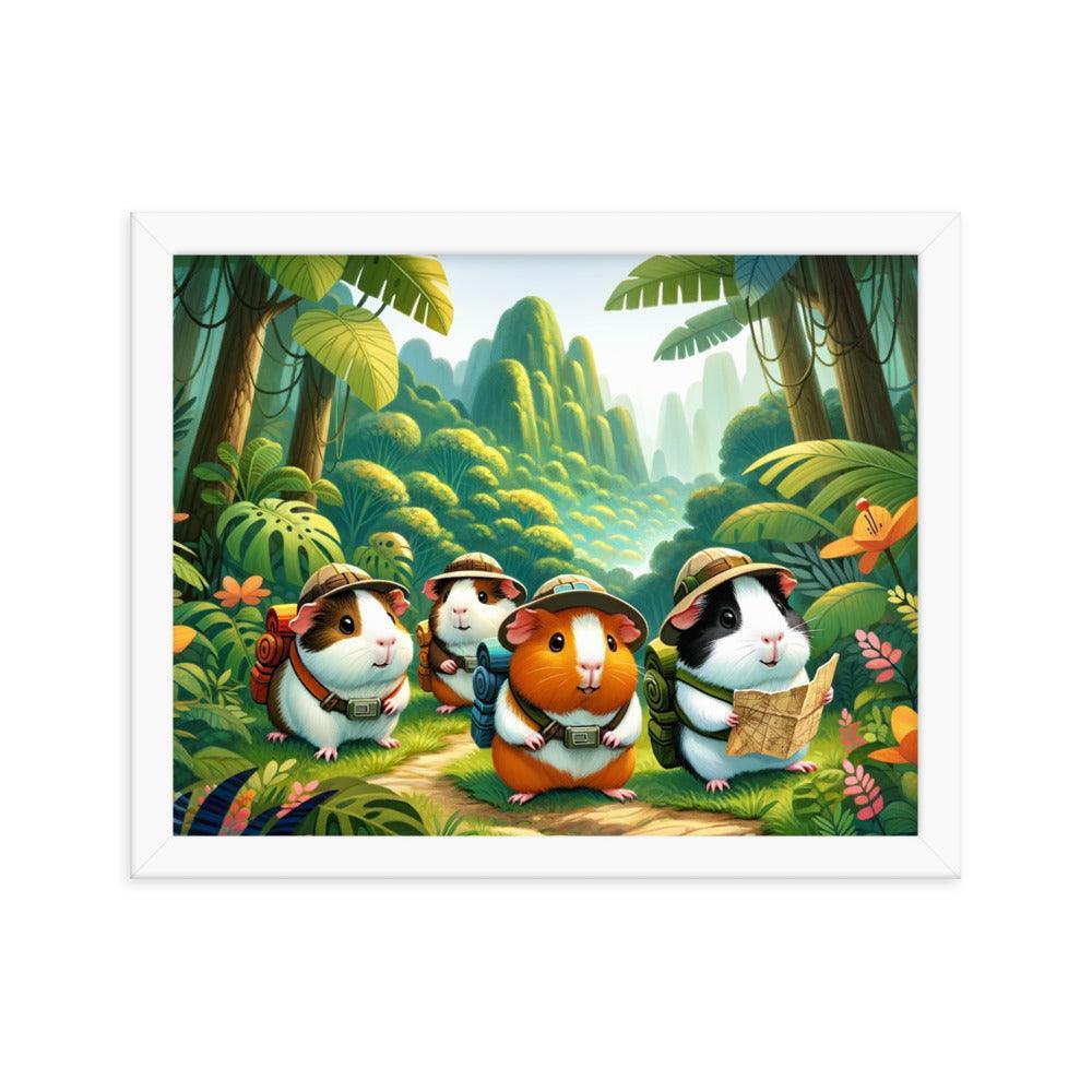 Guinea Pig Adventurers Jungle Exploration Framed Poster - Oh Posters