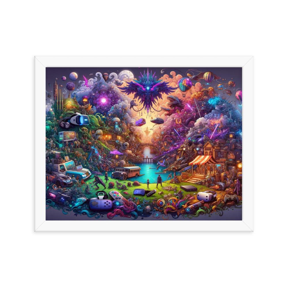 Fantasy Gaming World Epic Adventure Digital Art Framed Poster - Oh Posters