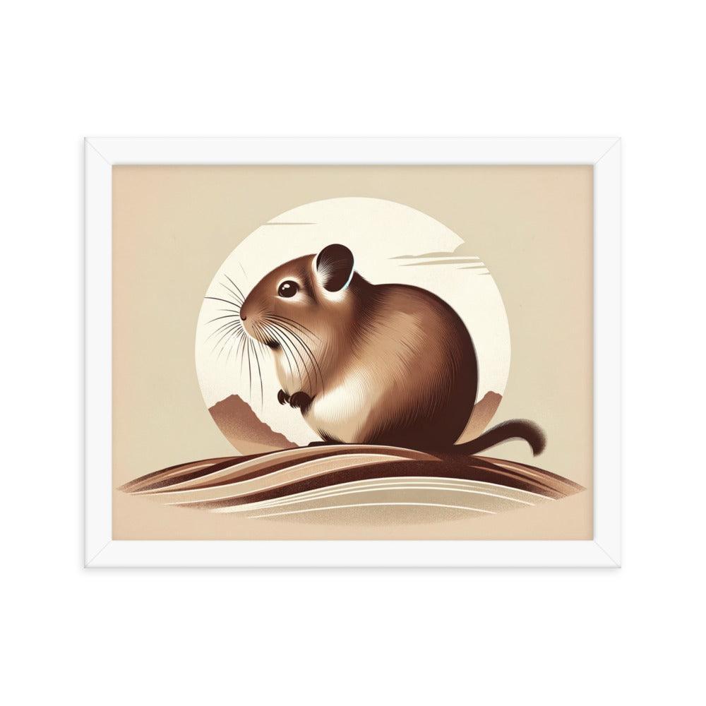 Degu Sand Dunes Simplistic Art Framed Poster - Oh Posters